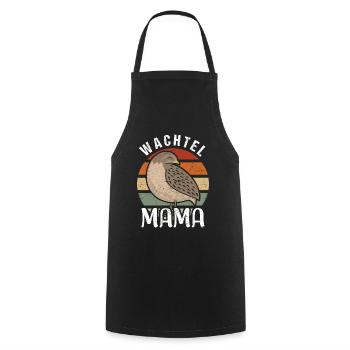 Wachtel Mama wachtel zwergwachtel - Kochschürze - Schwarz - Vorne - AI Model Male 185 dark (185cm)
