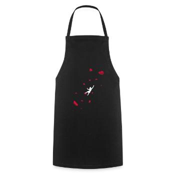 Climbing Boulder wall Rock climbers Bouldering - Cooking Apron - black - Front - AI Model Male 185 dark (185cm)
