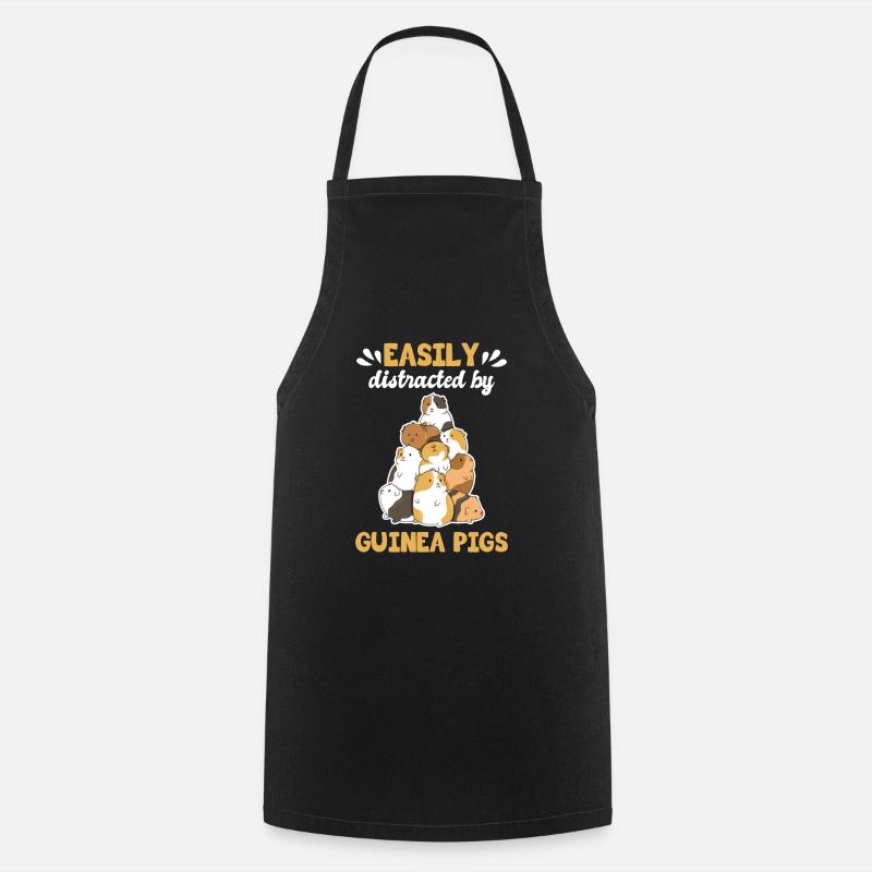 Guinea pig design for a guinea pig - Cooking Apron - black