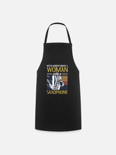 Baritonsaxophon-Angebot für Ihre Saxophon-Frau - Kochschürze - Schwarz