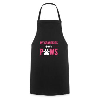 Mes petits-enfants ont des pattes Chien Grand-mère Grand-chien - Tablier de cuisine - noir - Devant - AI Model Male 185 dark (185cm)
