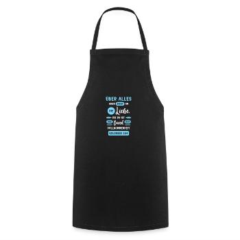 Kolosser 3:14 Bibel Spruch Design für Christen - Kochschürze - Schwarz - Vorne - AI Model Male 185 dark (185cm)