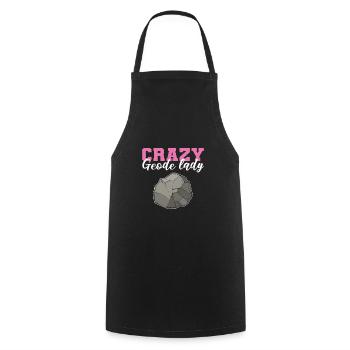 Crazy Geode Lady Geology Minerals Geologist - Cooking Apron - black - Front - AI Model Male 185 dark (185cm)
