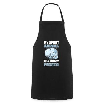 My Spirit Animal is Floaty Potatoe Manatee Marine - Cooking Apron - black - Front - AI Model Male 185 dark (185cm)