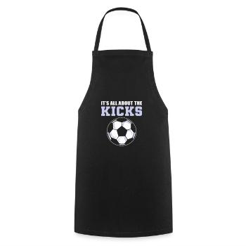 It's All About the Kicks Soccer - Kochschürze - Schwarz - Vorne - AI Model Male 185 dark (185cm)