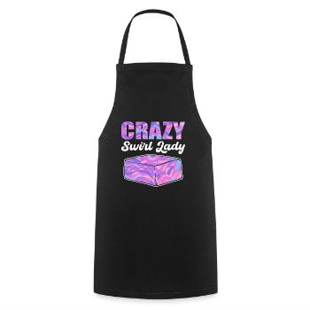 Crazy Swirl Lady Soap Making Soap Cooking - Kochschürze - Schwarz - Vorne - AI Model Male 185 dark (185cm)