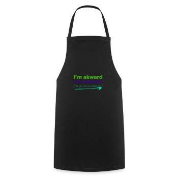 Introvertiertes Design für introvertierte Menschen - Kochschürze - Schwarz - Vorne - AI Model Male 185 dark (185cm)