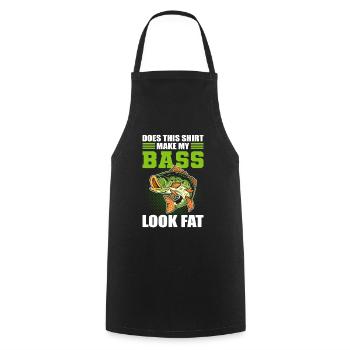 Does This Shirt Make My Bass Look Fat Fish Bass - Cooking Apron - black - Front - AI Model Male 185 dark (185cm)