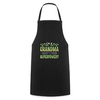 I’m a Grandma What’s Your Superpower Grandmother - Kochschürze - Schwarz - Vorne - AI Model Male 185 dark (185cm)