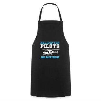 Helicopter Pilots Are Different - Cooking Apron - black - Front - AI Model Male 185 dark (185cm)