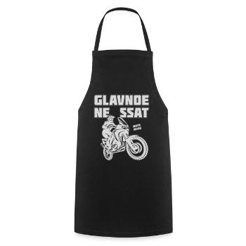 Glavnoe ne ssat, Enduro - Kochschürze - Schwarz - Vorne - AI Model Male 185 dark (185cm)