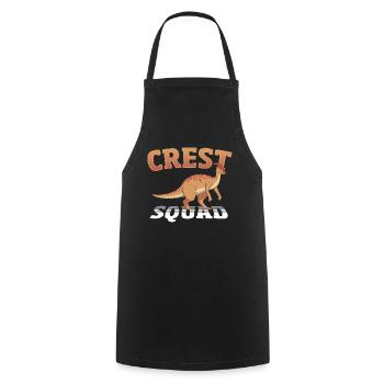 Crest Squad Parasaurolophus Dinosaur - Cooking Apron - black - Front - AI Model Male 185 dark (185cm)