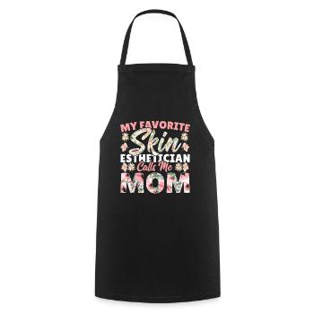 My Favorite Skin Esthetician Calls Me Mom - Cooking Apron - black - Front - AI Model Male 185 dark (185cm)