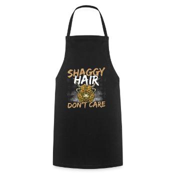 Shaggy Hair Don't Care Highland Cattle Cow - Cooking Apron - black - Front - AI Model Male 185 dark (185cm)