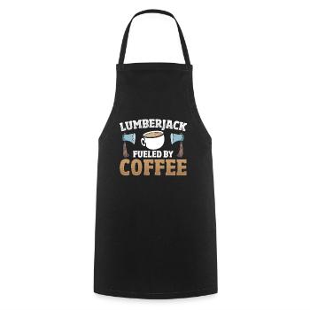 Lumberjack Fueled by Coffee Forestry Woodcutter - Kochschürze - Schwarz - Vorne - AI Model Male 185 dark (185cm)