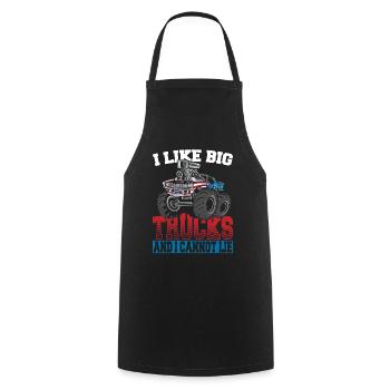 J’aime les gros camions et je ne peux pas mentir Monstertruck - Tablier de cuisine - noir - Devant - AI Model Male 185 dark (185cm)