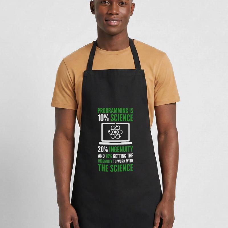 La programmation est Science Computer Developer Coding Tablier de cuisine