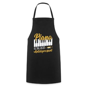 Le piano est le meilleur pianiste de clavier antidépresseur - Tablier de cuisine - noir - Devant - AI Model Male 185 dark (185cm)
