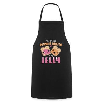 Tu es le beurre de cacahuète à ma gelée cacahuète - Tablier de cuisine - noir - Devant - AI Model Male 185 dark (185cm)