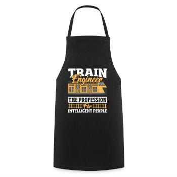 Train Engineer The Profession For Intelligent - Cooking Apron - black - Front - AI Model Male 185 dark (185cm)