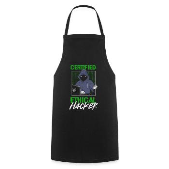 Développeur certifié de réseau de piratage éthique - Tablier de cuisine - noir - Devant - AI Model Male 185 dark (185cm)