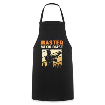 Master Mixologist Bartender Barkeeper - Cooking Apron - black - Front - AI Model Male 185 dark (185cm)