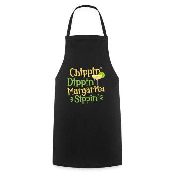 Chippin' Dippin' Margarita Sippin' Margarita Drink - Cooking Apron - black - Front - AI Model Male 185 dark (185cm)