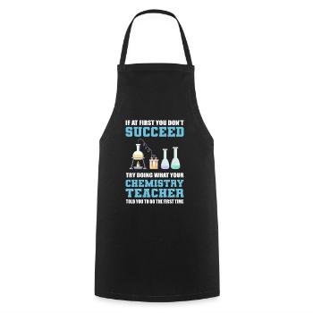 Chemistry Teacher Science Teacher - Cooking Apron - black - Front - AI Model Male 185 dark (185cm)