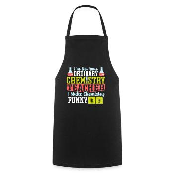 I Make Chemistry Funny Chemistry Teacher Science - Kochschürze - Schwarz - Vorne - AI Model Male 185 dark (185cm)