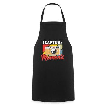 I Capture Moments Photographer Photography Lover - Cooking Apron - black - Front - AI Model Male 185 dark (185cm)