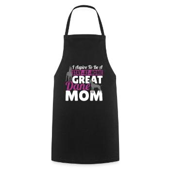 I Aspire To Be A Stay-At-Home Great Dane Mom - Cooking Apron - black - Front - AI Model Male 185 dark (185cm)