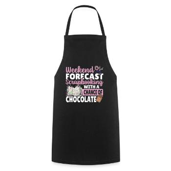 Prévisions de week-end Scrapbooking avec une chance de - Tablier de cuisine - noir - Devant - AI Model Male 185 dark (185cm)