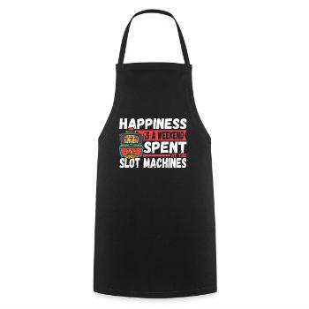 Happiness Is A Weekend Spent At The Slot Machines - Cooking Apron - black - Front - AI Model Male 185 dark (185cm)