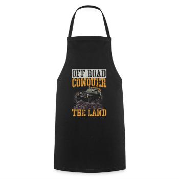 Off Road Conquer The Land Offroading Off-Roading - Cooking Apron - black - Front - AI Model Male 185 dark (185cm)