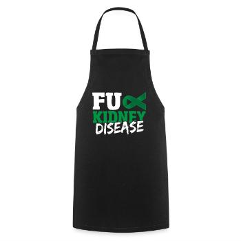 Fuck Kidney Disease Green Loop - Tablier de cuisine - noir - Devant - AI Model Male 185 dark (185cm)