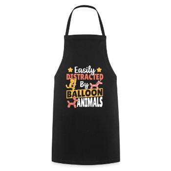 Facilement distrait par les animaux ballons Balloon Twister - Tablier de cuisine - noir - Devant - AI Model Male 185 dark (185cm)