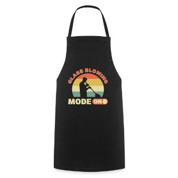 Glassblowing Mode On Glassblower Glass Blowing - Cooking Apron - black - Front - AI Model Male 185 dark (185cm)