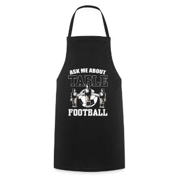 Frag mich nach Tischfußball - Kochschürze - Schwarz - Vorne - AI Model Male 185 dark (185cm)