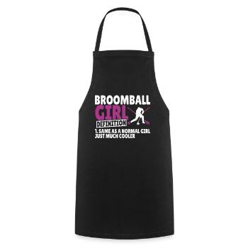 Fille de ballon-balai comme fille normale juste beaucoup plus cool - Tablier de cuisine - noir - Devant - AI Model Male 185 dark (185cm)