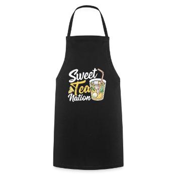 Süßer Tee Nation Süßer Tee Eistee - Kochschürze - Schwarz - Vorne - AI Model Male 185 dark (185cm)