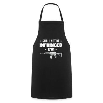 Pro 2nd Amendment Shall Not Be Infringed 1791 2nd - Cooking Apron - black - Front - AI Model Male 185 dark (185cm)