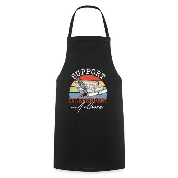 Bibliophile Auteur Blogueur Journalistique - Tablier de cuisine - noir - Devant - AI Model Male 185 dark (185cm)