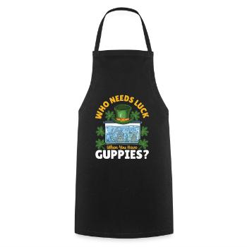 Aquarist Fish Lover St Patricks Day Fish Tank - Cooking Apron - black - Front - AI Model Male 185 dark (185cm)