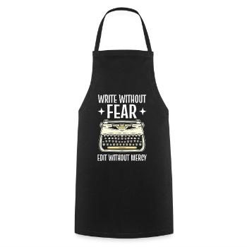 Article Writer Blogger Writing Journalist Stuff - Cooking Apron - black - Front - AI Model Male 185 dark (185cm)
