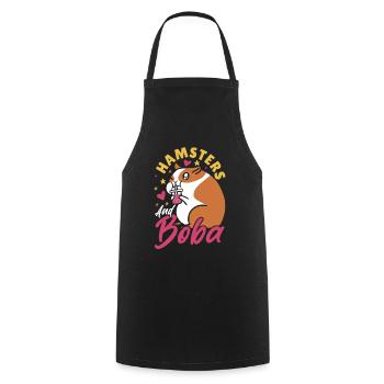 Guinea Pig Bubble Tea Animal - Cooking Apron - black - Front - AI Model Male 185 dark (185cm)