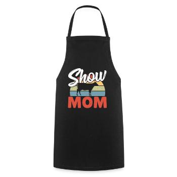 Show Cow Steer Cattle Show Cattle Show Mom Cattle - Cooking Apron - black - Front - AI Model Male 185 dark (185cm)