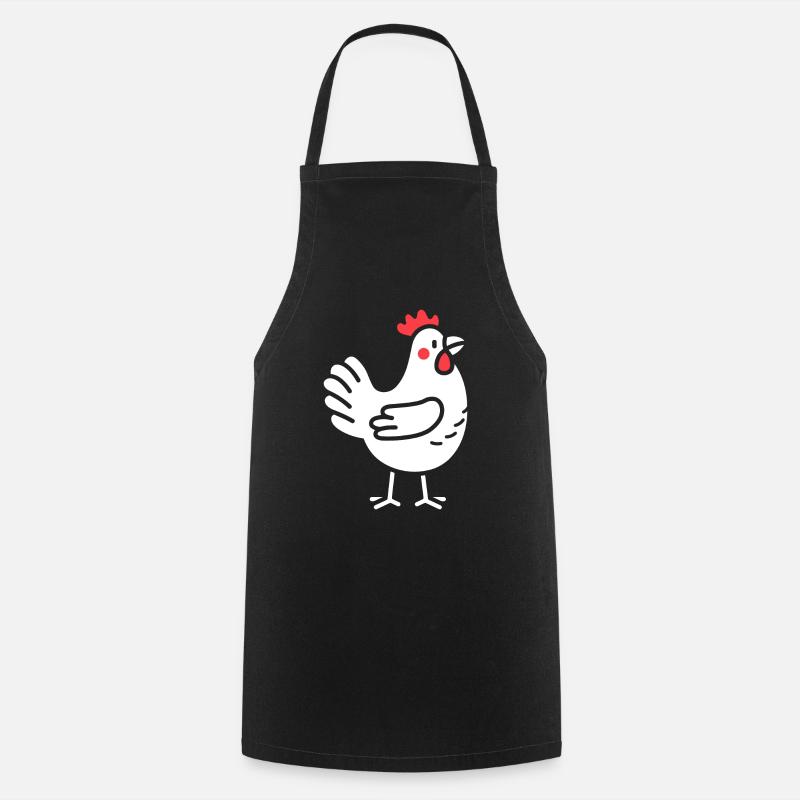 Poulet - Tablier de cuisine - noir