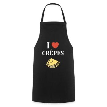 crêpe - Tablier de cuisine - noir - Devant - AI Model Male 185 dark (185cm)