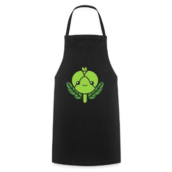 Brussels sprouts - Cooking Apron - black - Front - AI Model Male 185 dark (185cm)