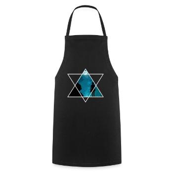 Dream at night - Cooking Apron - black - Front - AI Model Male 185 dark (185cm)